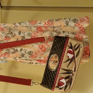 Summer top sz lrg and crossbody bag